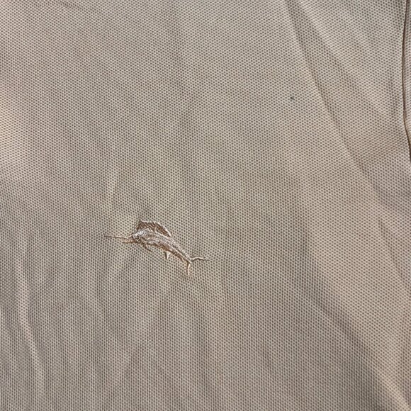 Tommy Bahama Men Medium‎ Golden 2 Button Short Sleeve Collar Golf Polo (L) - Picture 3 of 6